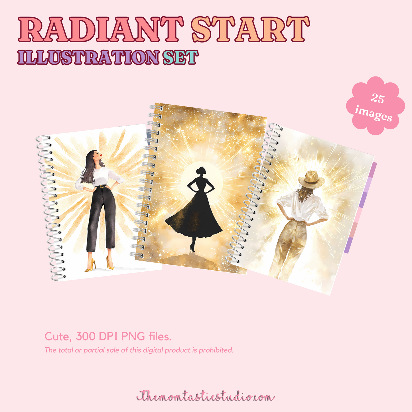 Radiant Start Illustration Set - 300 DPI – Instant Download – Commercial Use