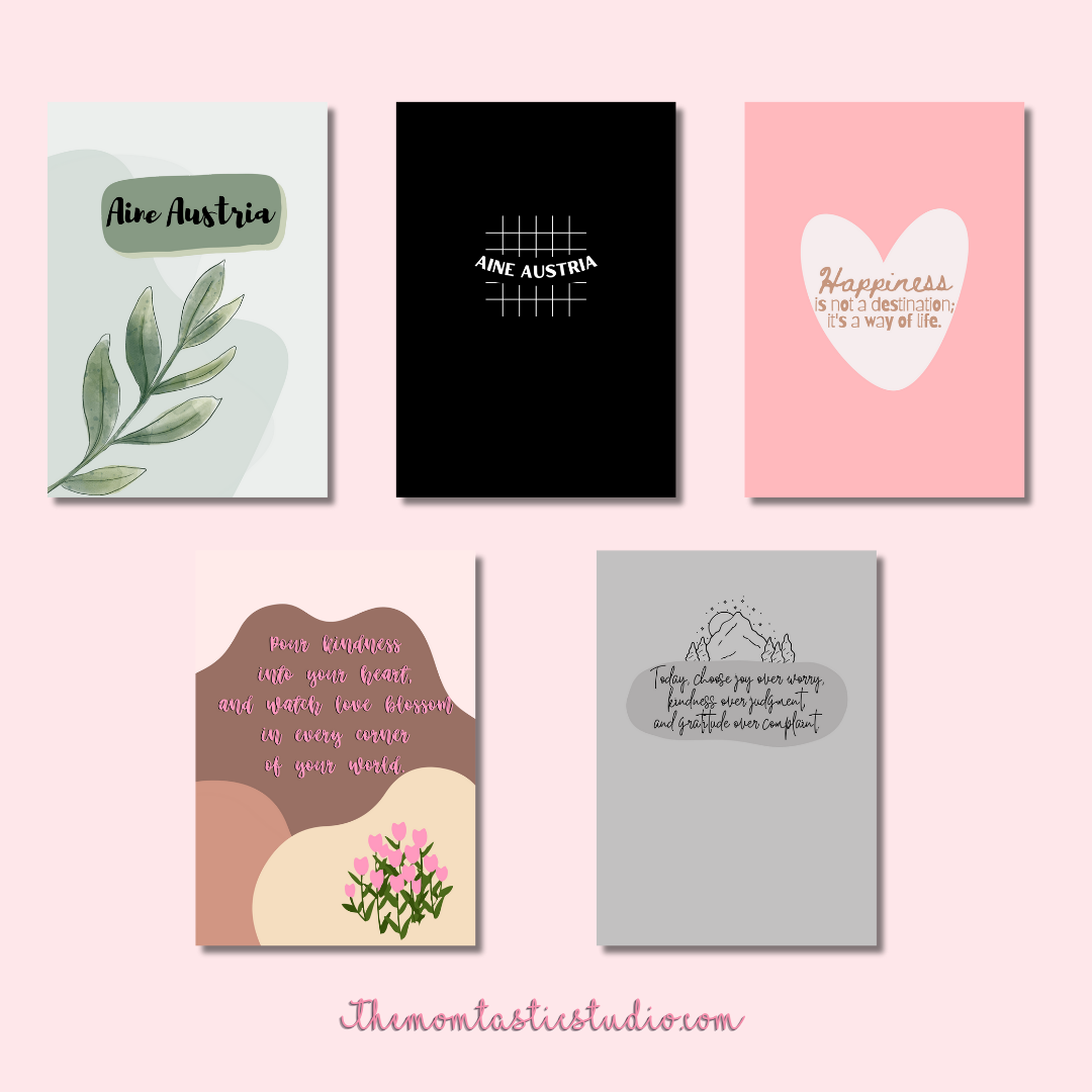 Notebook Covers with Quotes – Instant Download – Canva Editable - Notebook Cover - Commercial Use