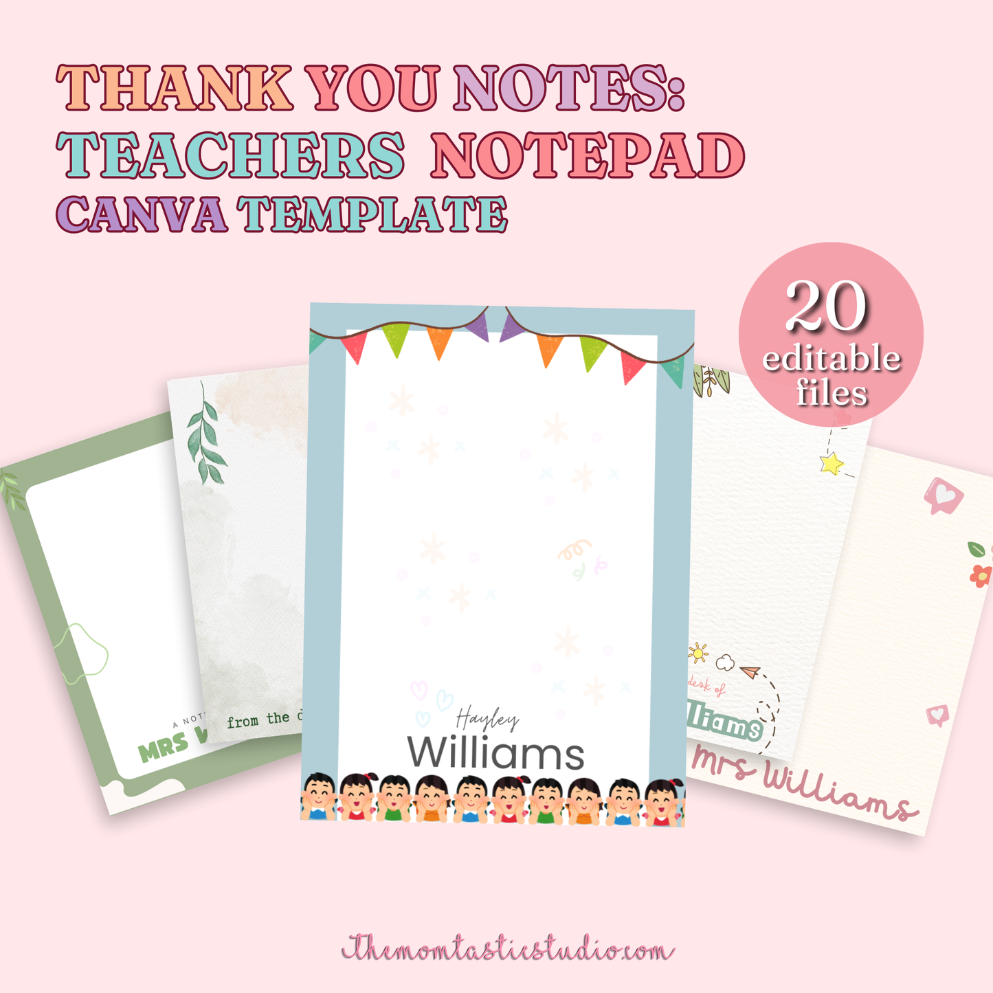 Thank You Notes: Customizable Teachers Memopads 3x4_ Notepad Template – A4 Size – PDF - Canva Template