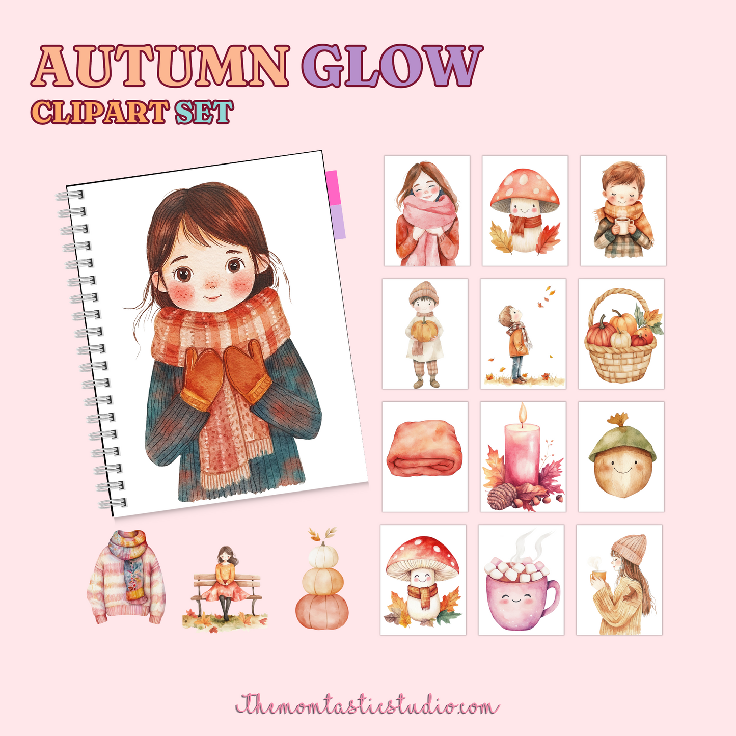 Autumn Glow Clipart Set - 300 DPI – Instant Download – Commercial Use (Transparent Files)