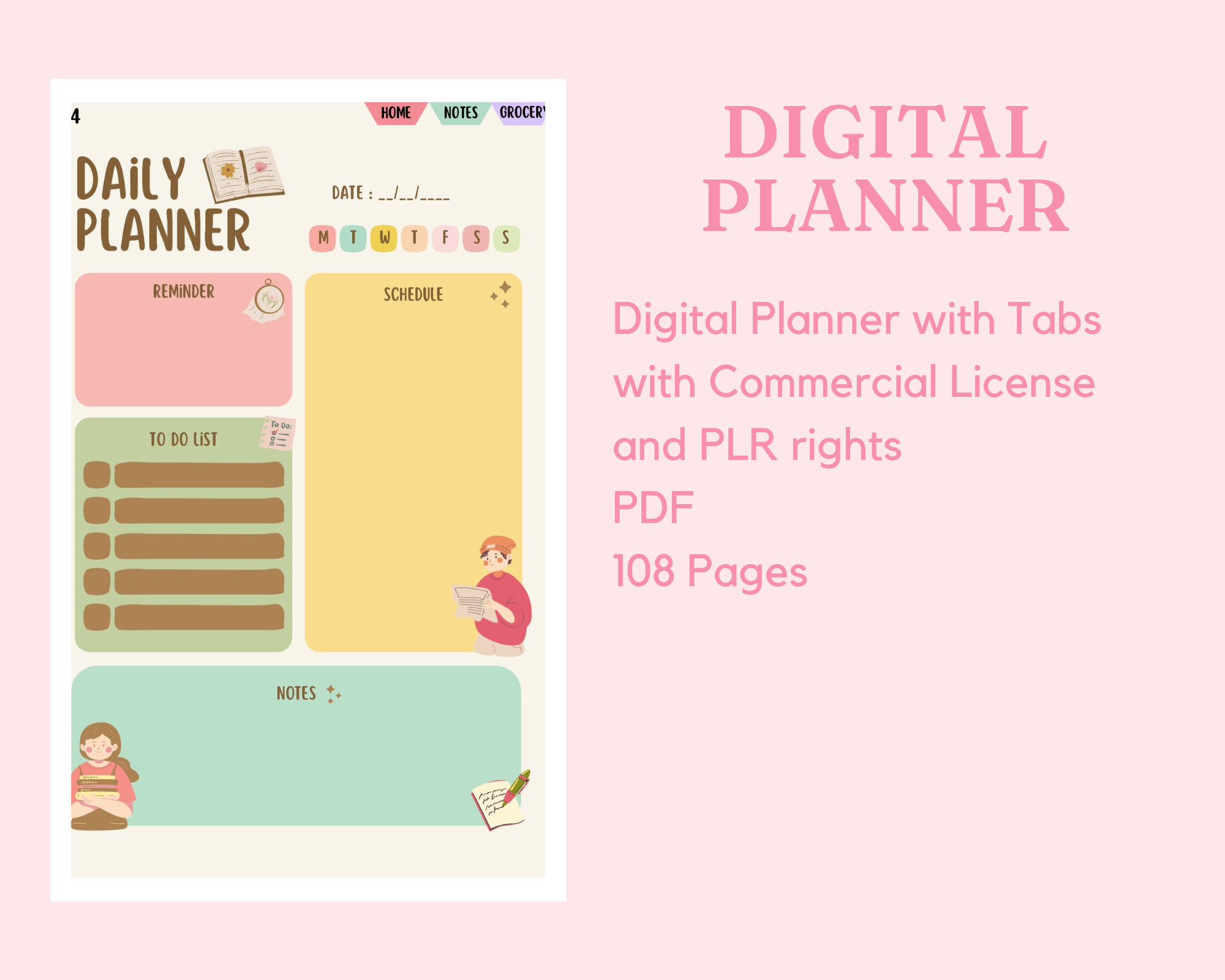 2024 Digital Planner Monthly Grocery List Notes PDF File The   3 61d51655 E2c5 4064 A010 13251c9f2c1b 