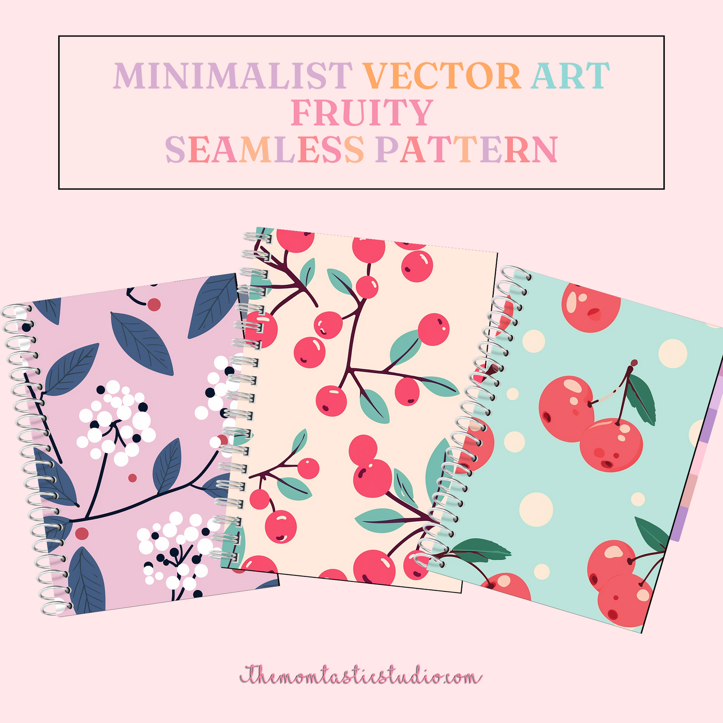 Minimalist Vector Fruity Art Seamless Pattern | Gift Wrappers | Digital Paper | Commercial Use