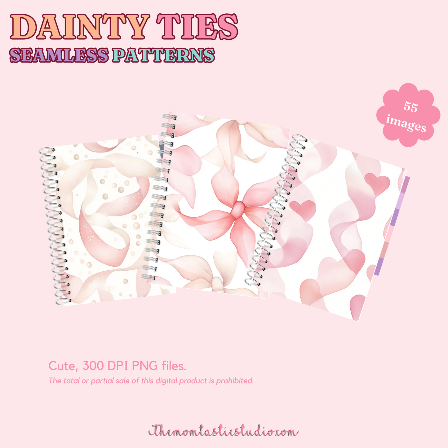 Dainty Ties Seamless Patterns for Commercial Use, Digital Paper - 300 DPI