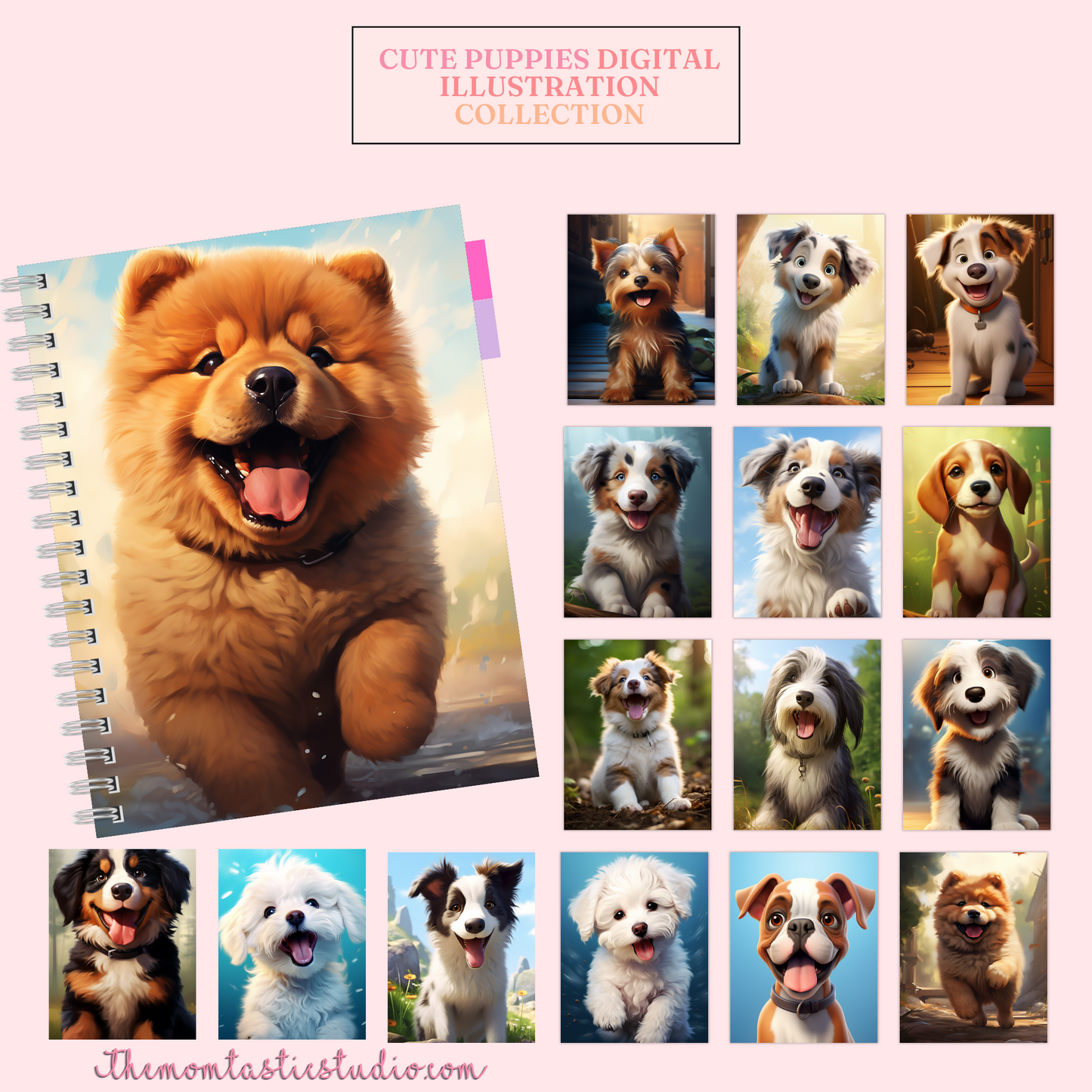 Cute Puppies Images 300DPI – Instant Download – Commercial Use