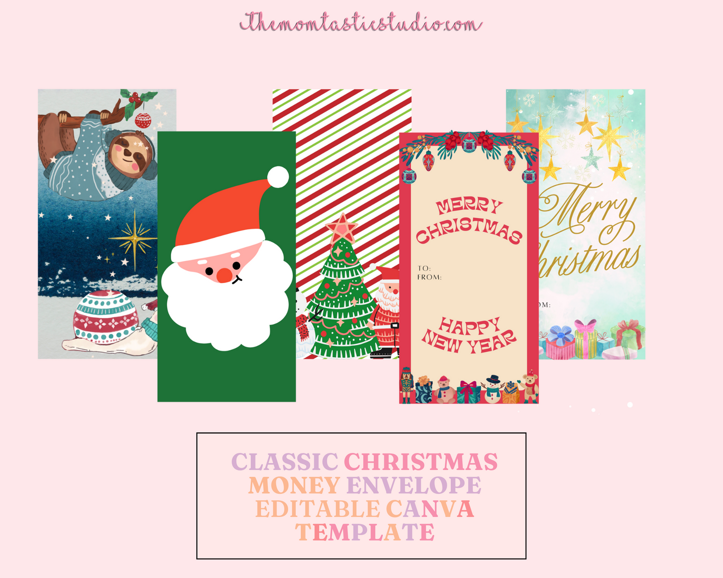 Classic Christmas Money Envelope Template – A4 Size - Canva Template