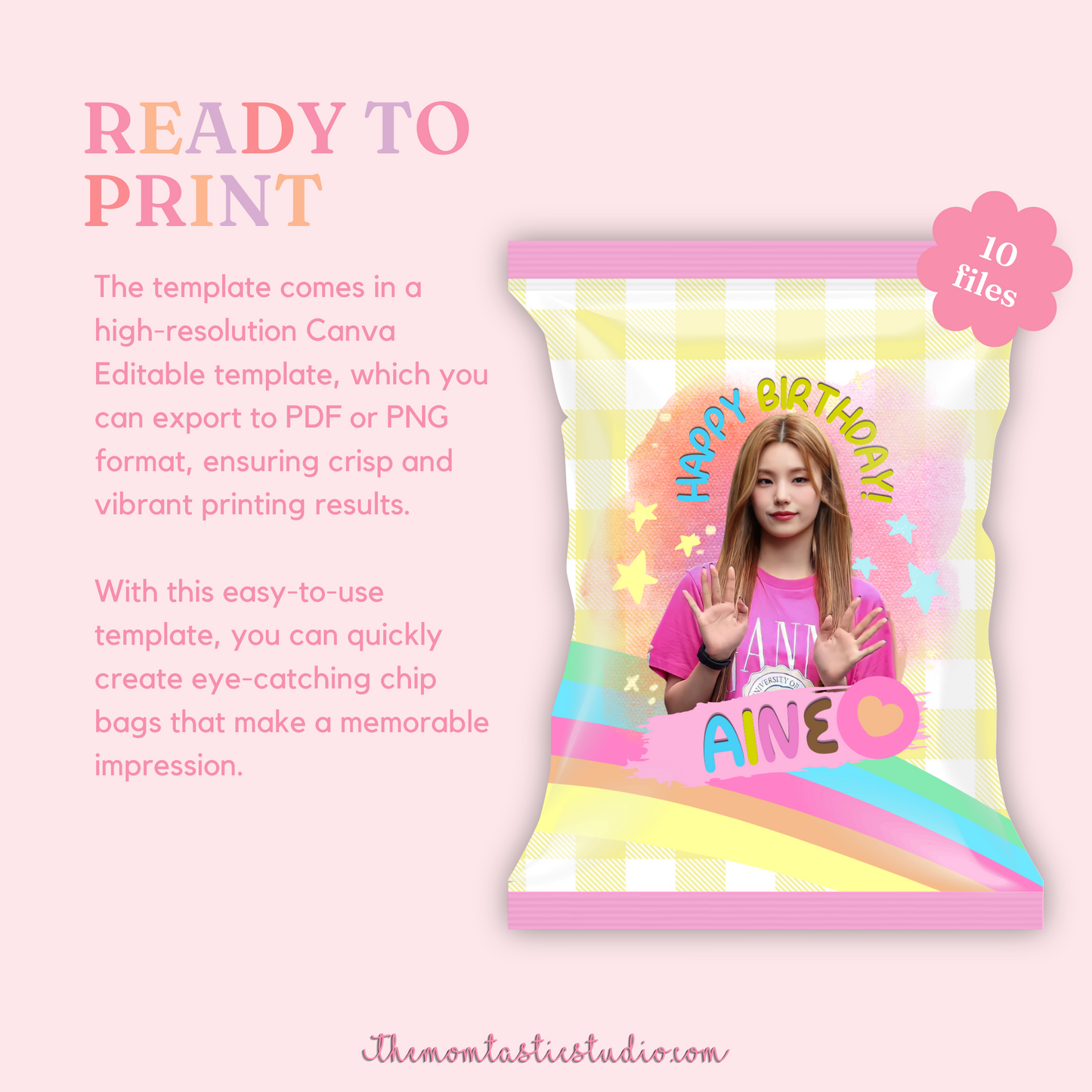 Birthday Girl Chip Bag Template – A4 Size – PDF - Canva Template