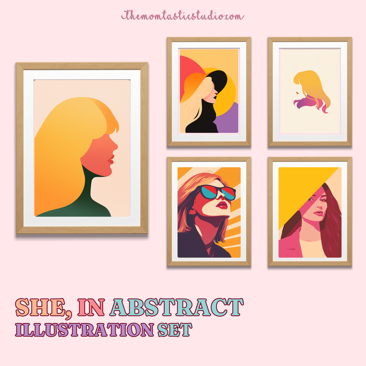 She, in Abstract Illustration Set - 300 DPI – Instant Download – Commercial Use