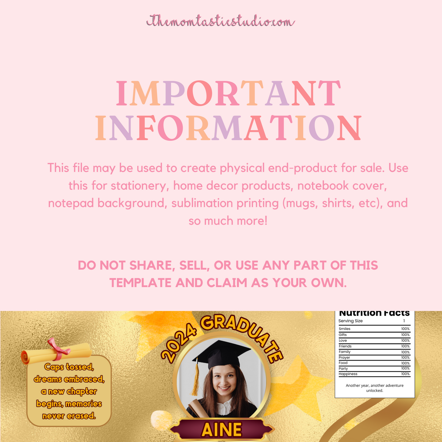 Graduation Day Chip Bag Template – A4 Size – PDF - Canva Template