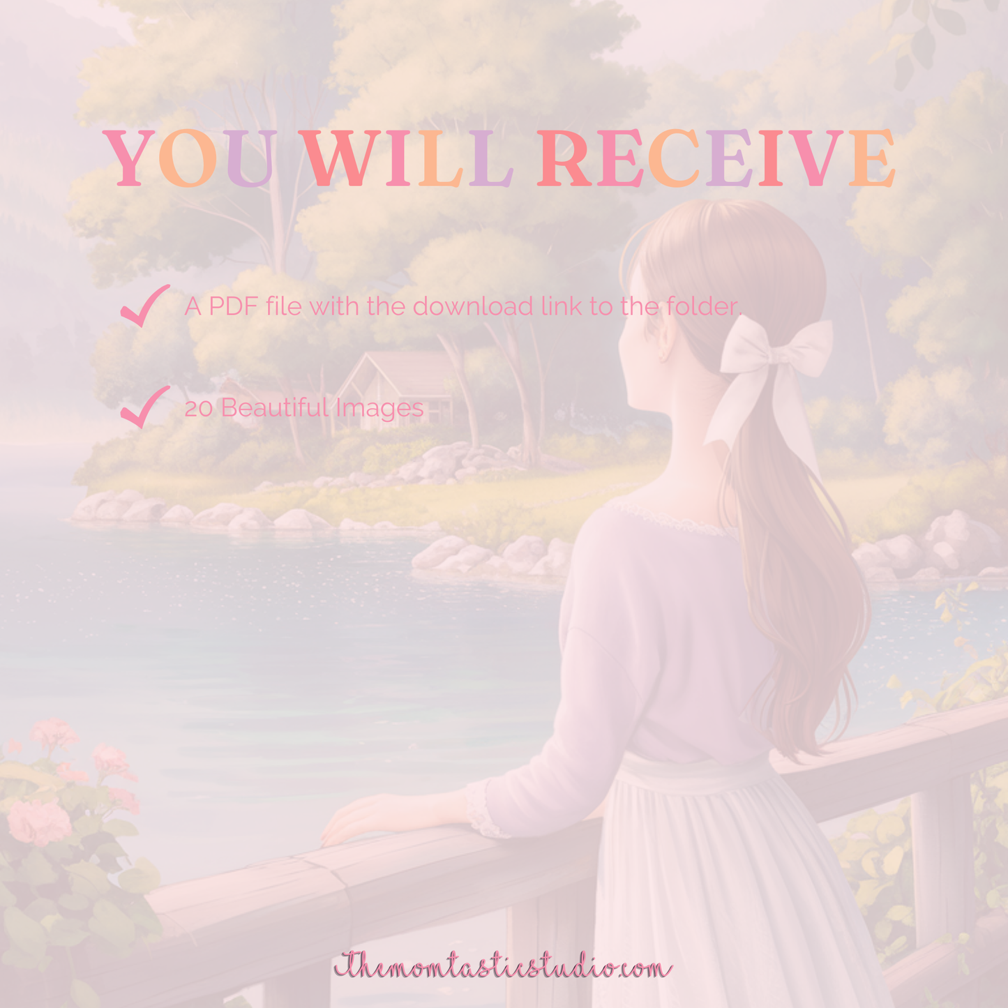 Peaceful Horizons Illustration - 300 DPI – Instant Download – Commercial Use