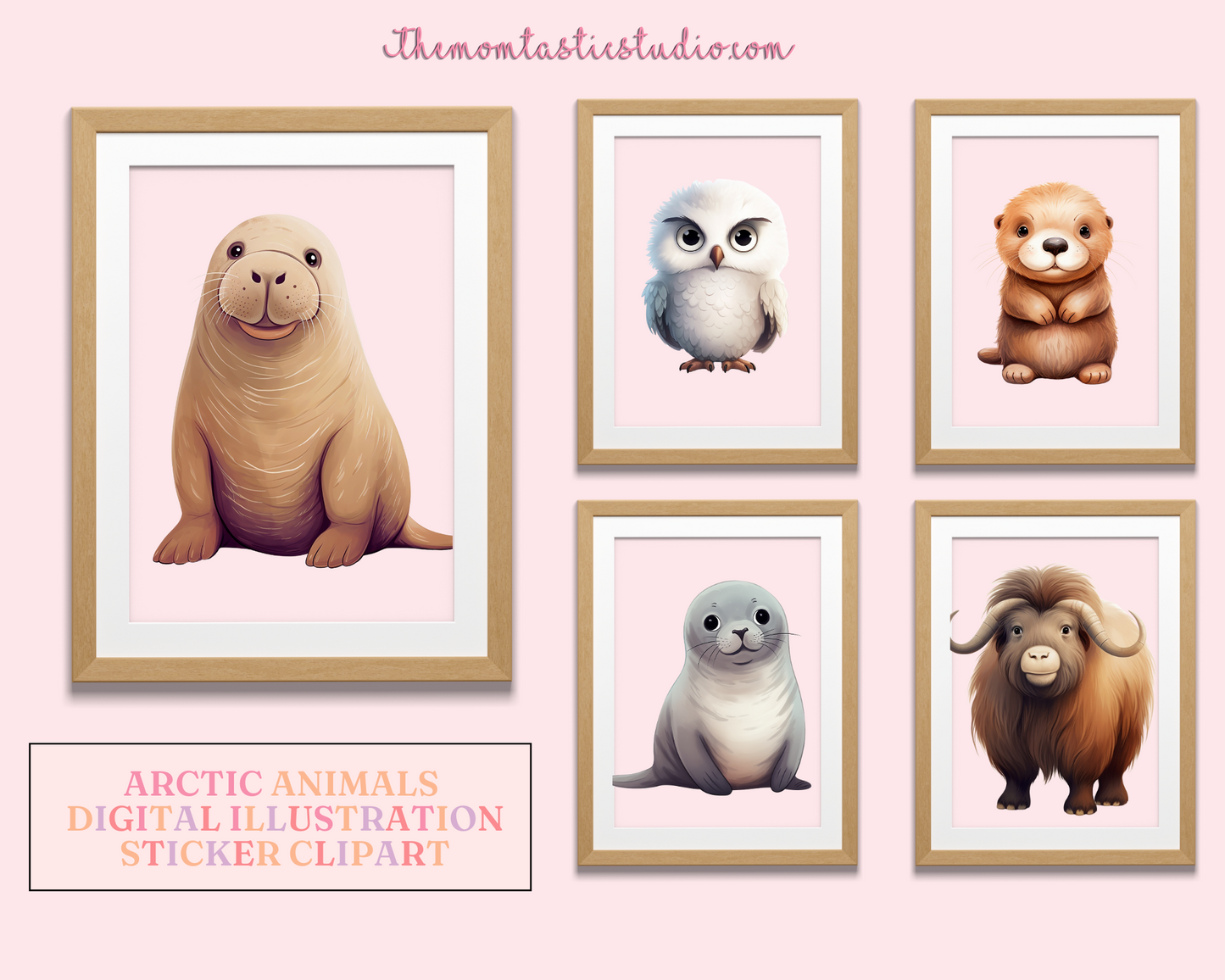 Cute Arctic Animals – High-Quality PNG - Transparent Background - Commercial Use