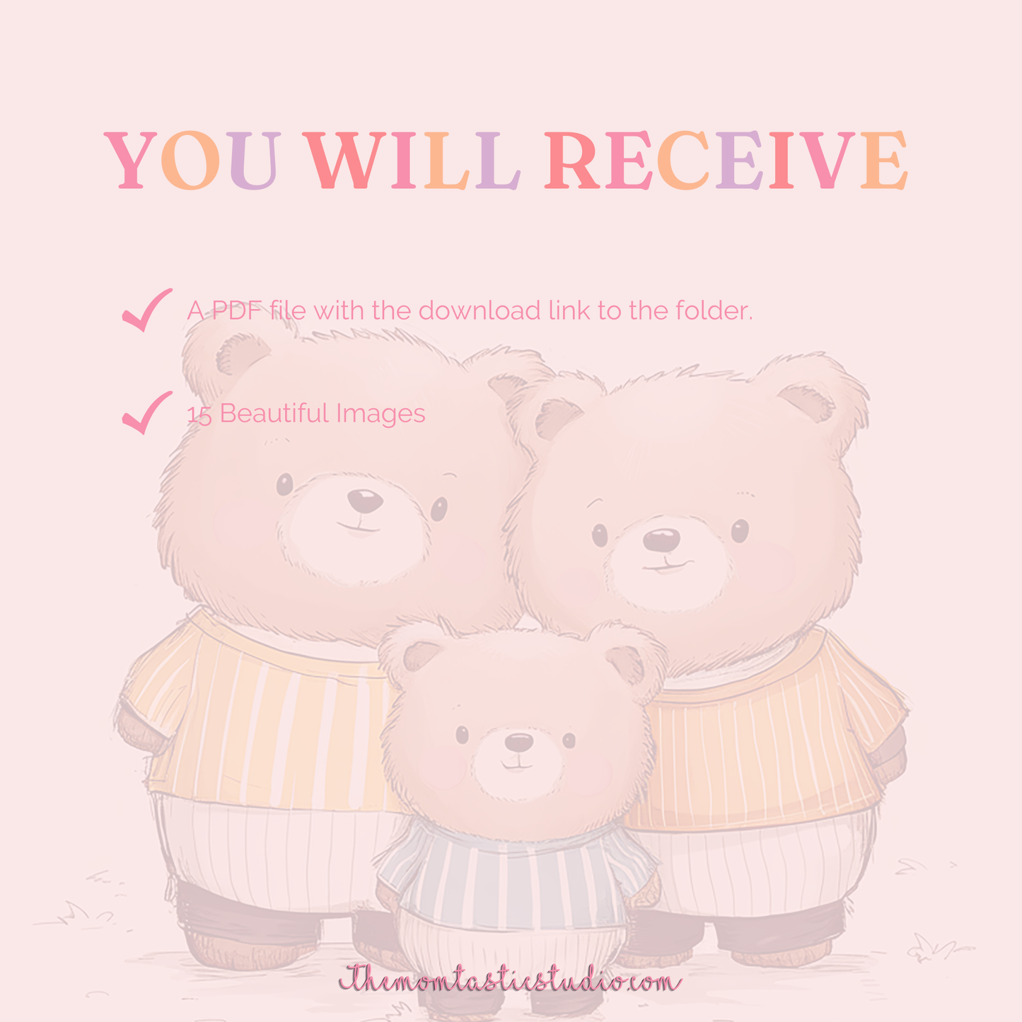 You're Beary Loved Illustration - 300 DPI – Instant Download – Commercial Use