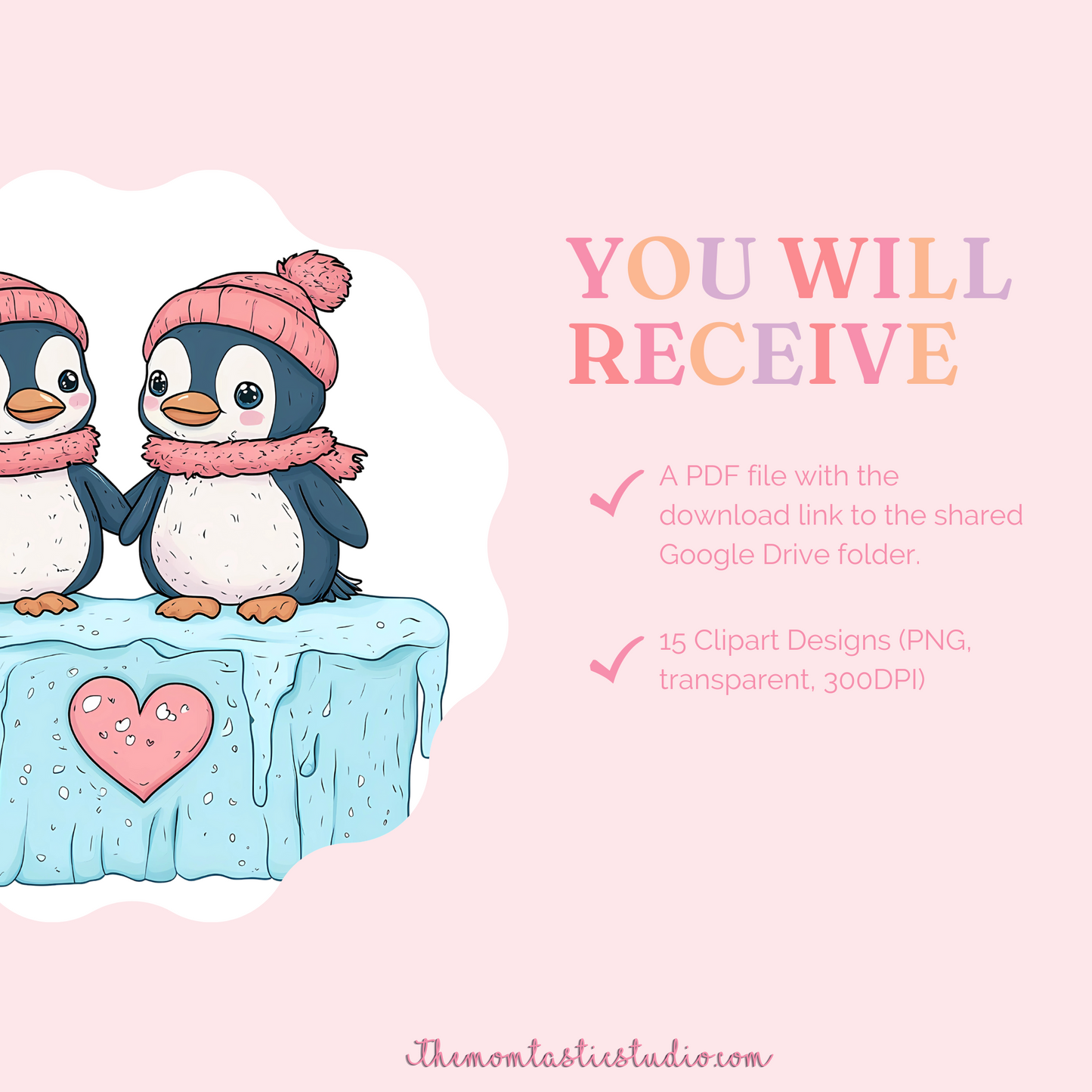 Furry Valentines Clipart Set - 300 DPI – Instant Download – Commercial Use (Transparent Files)