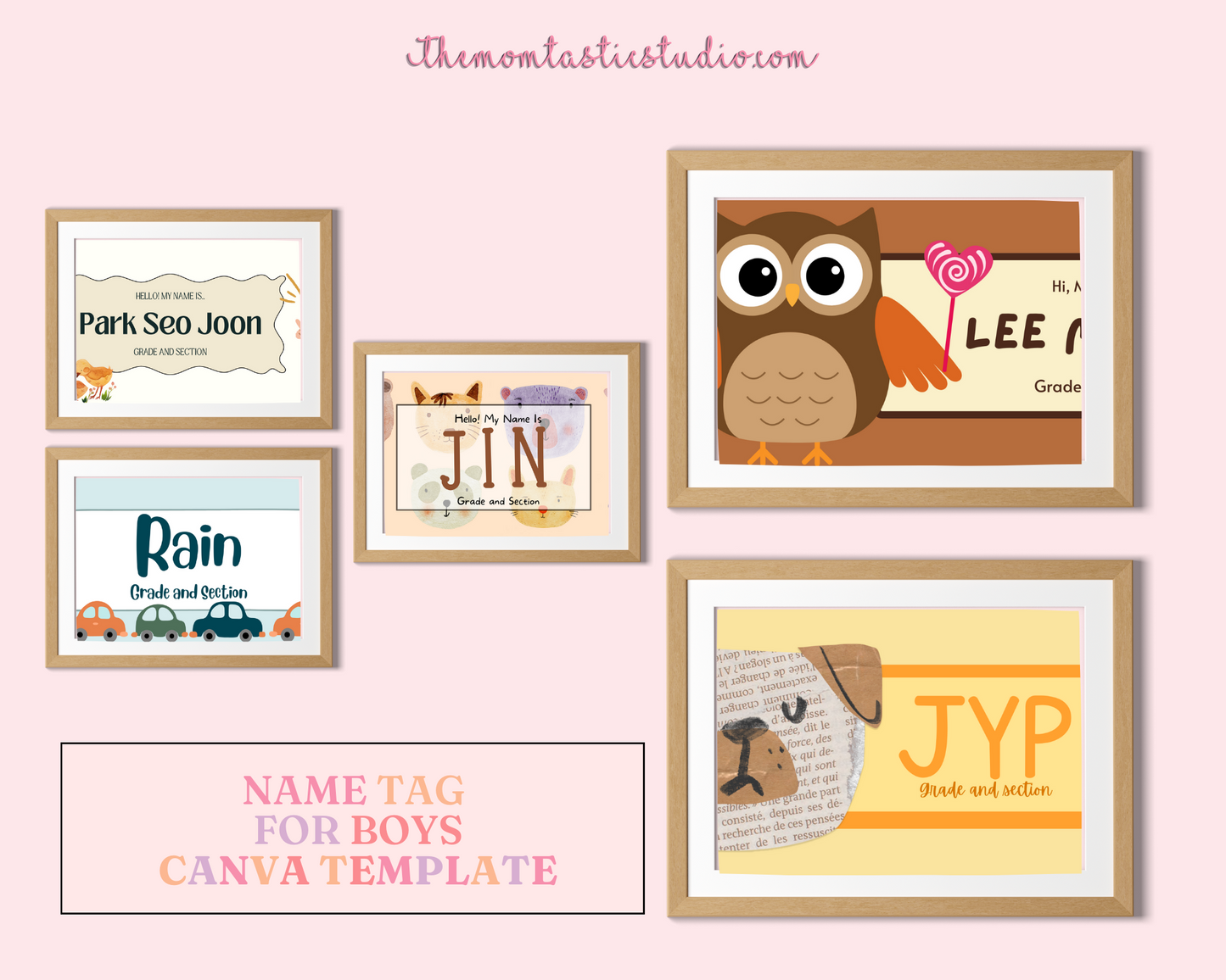 Name Tag for Boys – Instant Download – Canva Editable - Commercial Use