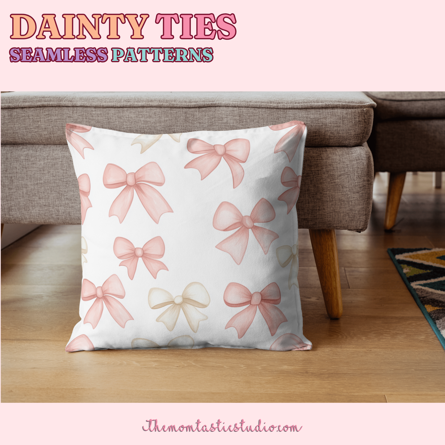 Dainty Ties Seamless Patterns for Commercial Use, Digital Paper - 300 DPI