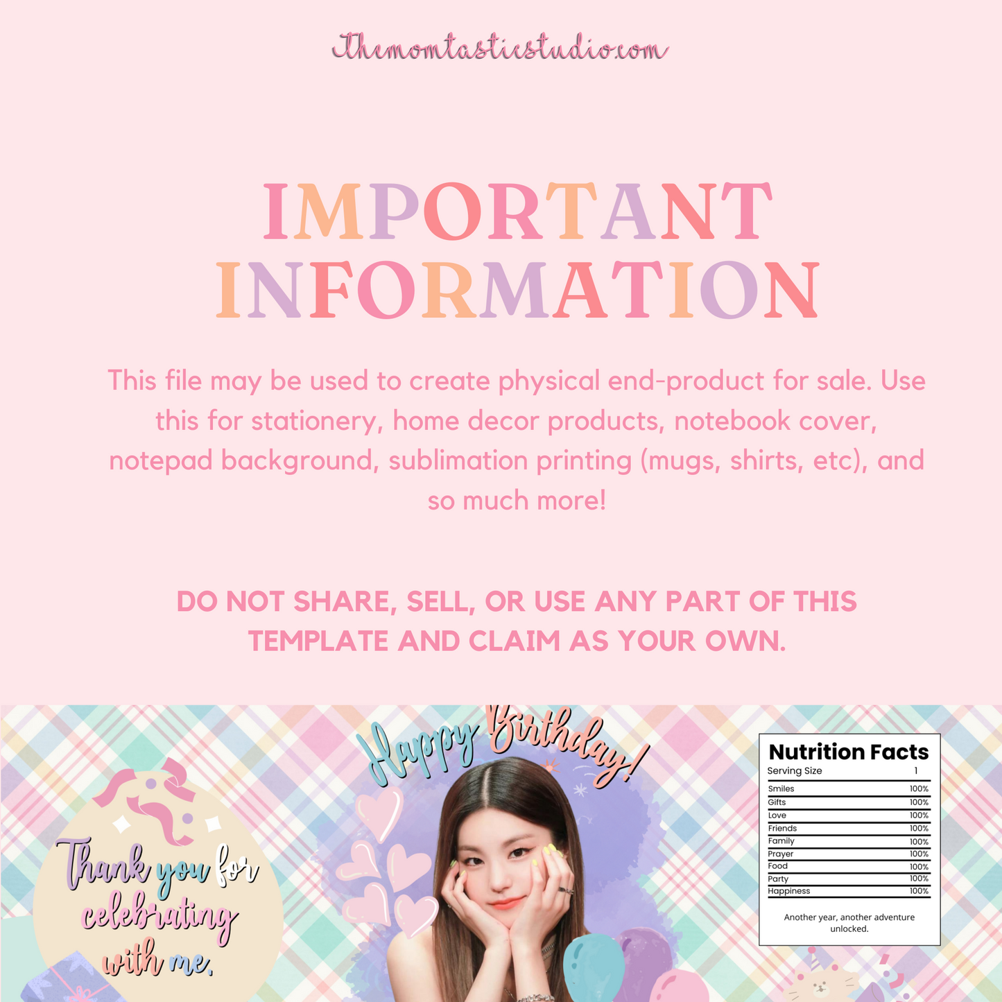 Birthday Girl Chip Bag Template – A4 Size – PDF - Canva Template