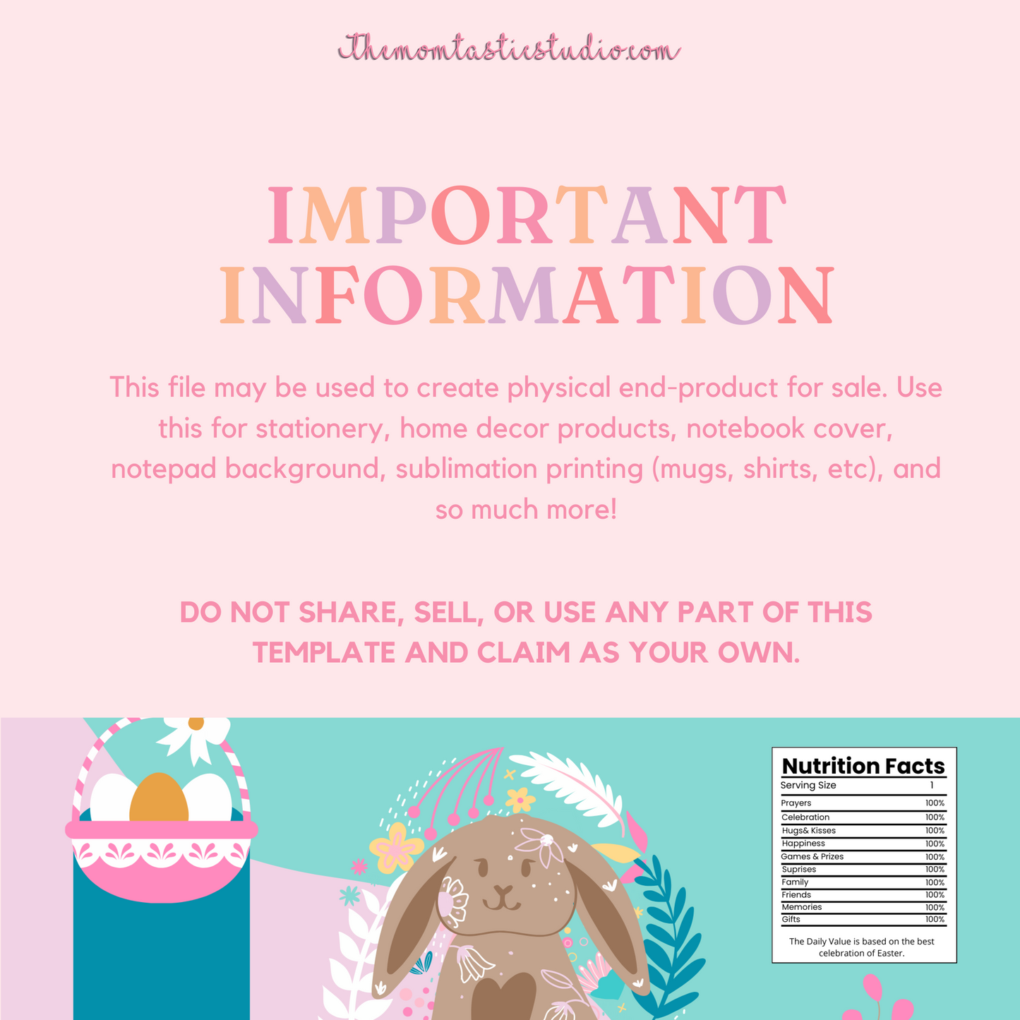 Happy Easter Chip Bag Template – A4 Size – PDF - Canva Template