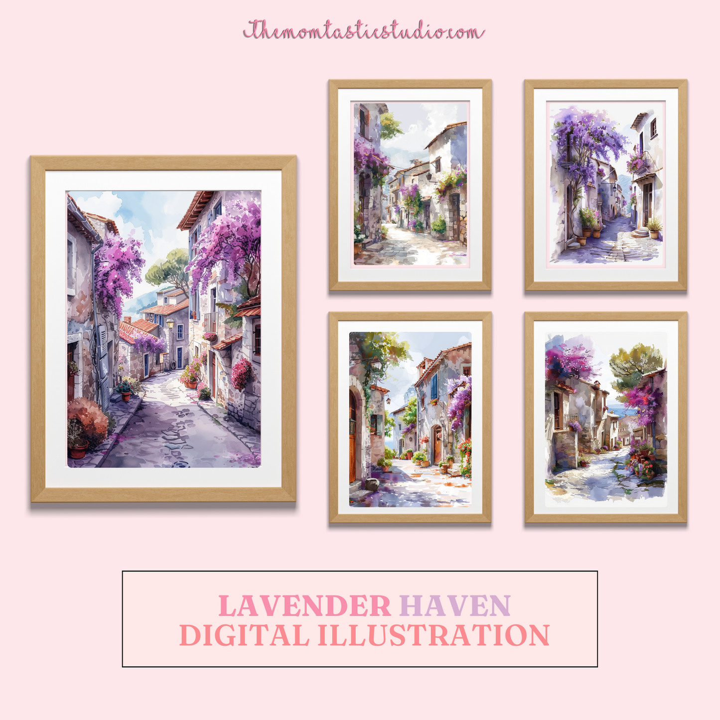 Lavender Haven Digital Illustration 300DPI – Instant Download – Commercial Use