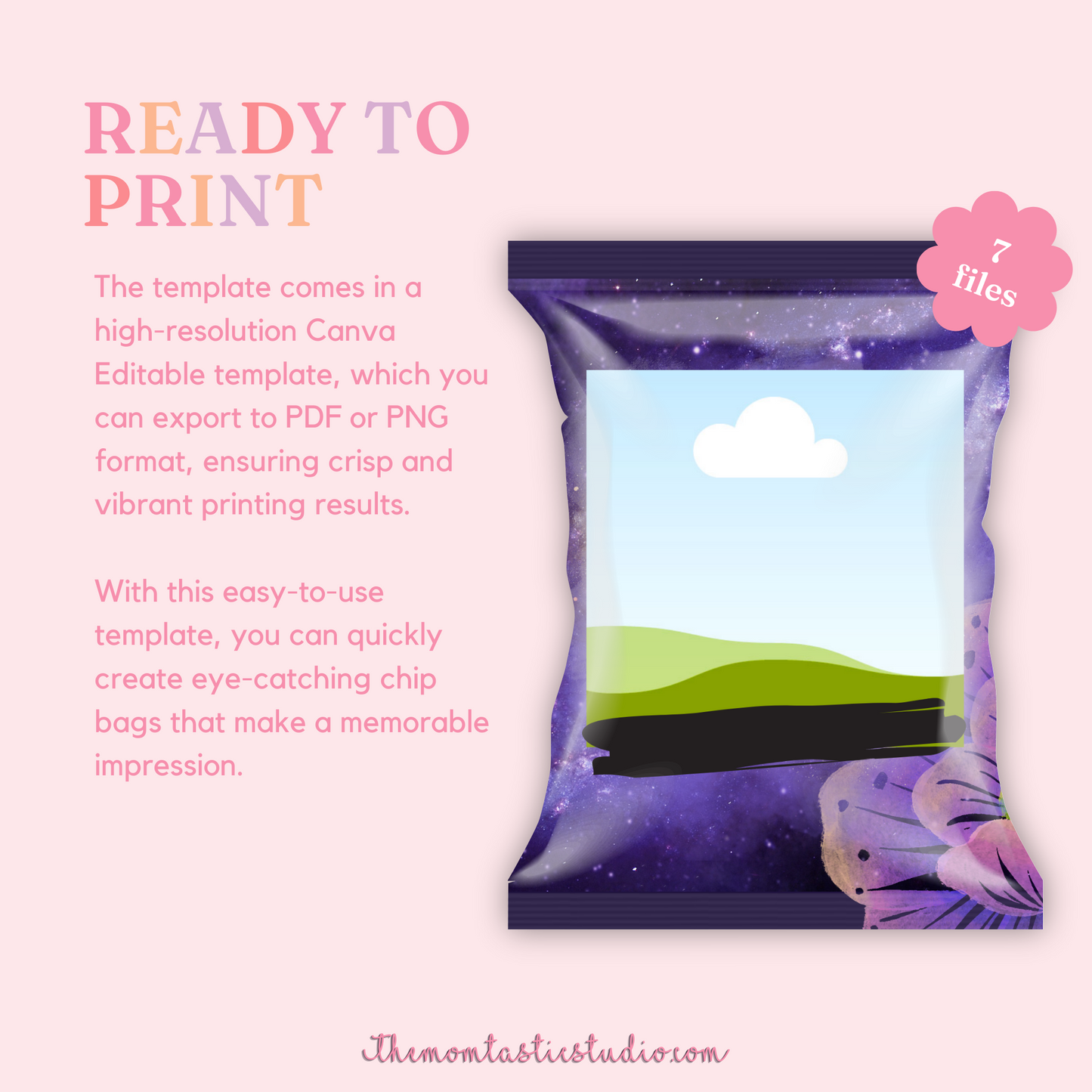 BTS Chip Bag Template – A4 Size - Canva Template