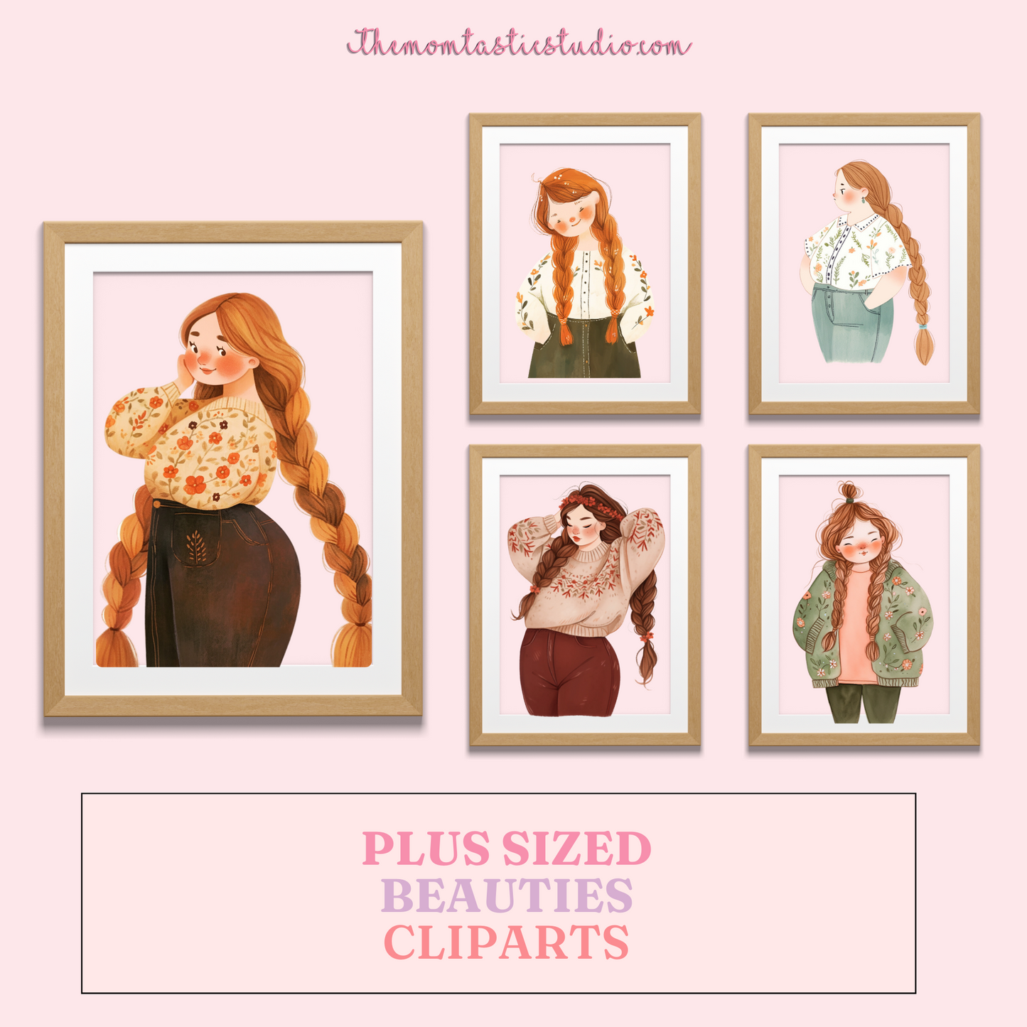 Plus Sized Beauties – High-Quality PNG - Transparent Background - Commercial Use