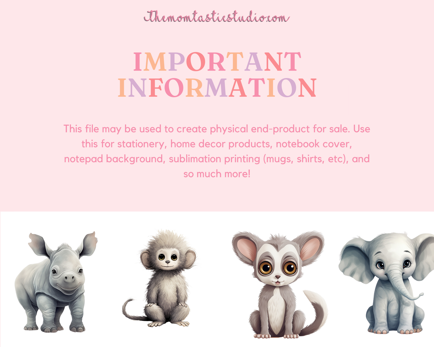 Cute Safari Animals – High-Quality PNG - Transparent Background - Commercial Use