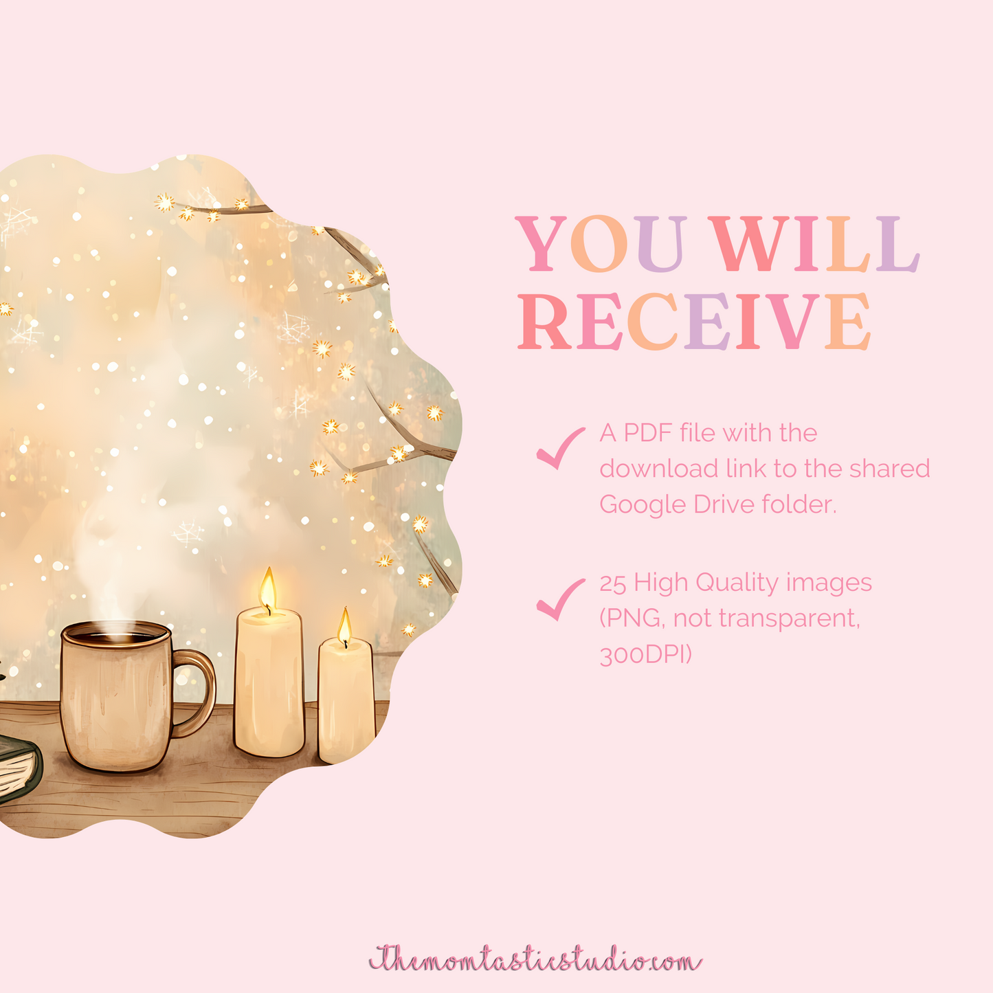 Cozy Evening Vibes Illustration Set - 300 DPI – Instant Download – Commercial Use