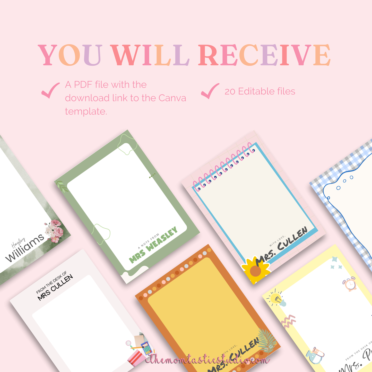 Thank You Notes: Customizable Teachers Memopads 3x4_ Notepad Template – A4 Size – PDF - Canva Template