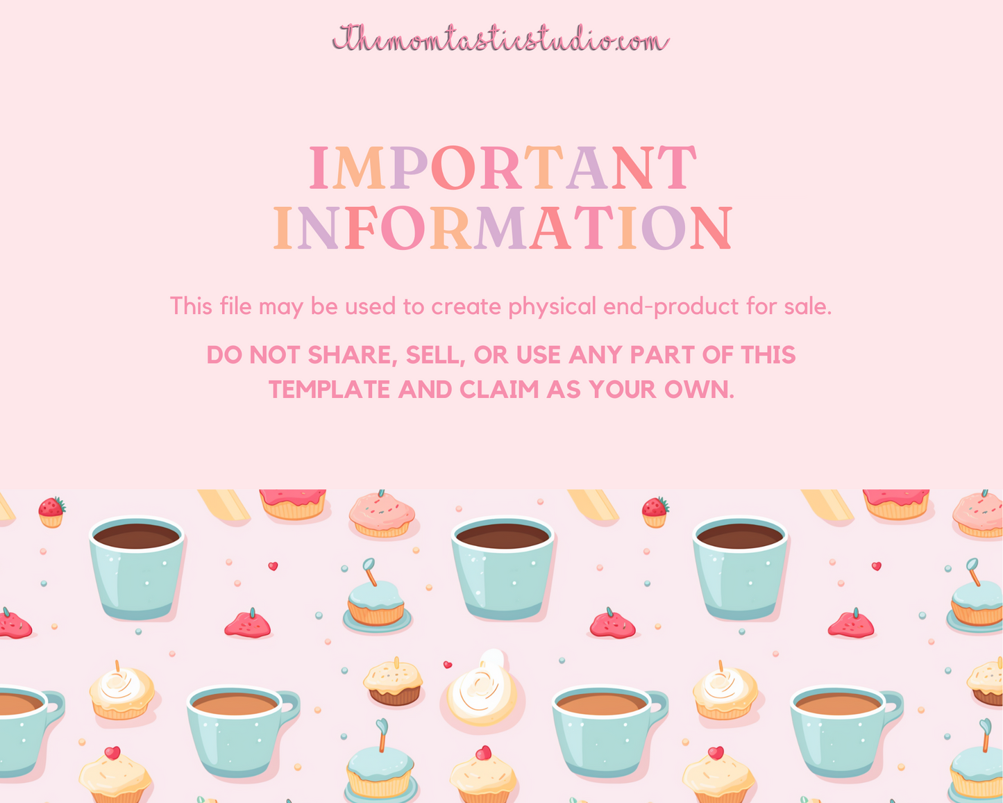 2024 Template | Kawaii Coffee Calendar Printable | Canva Editable | Commercial Use