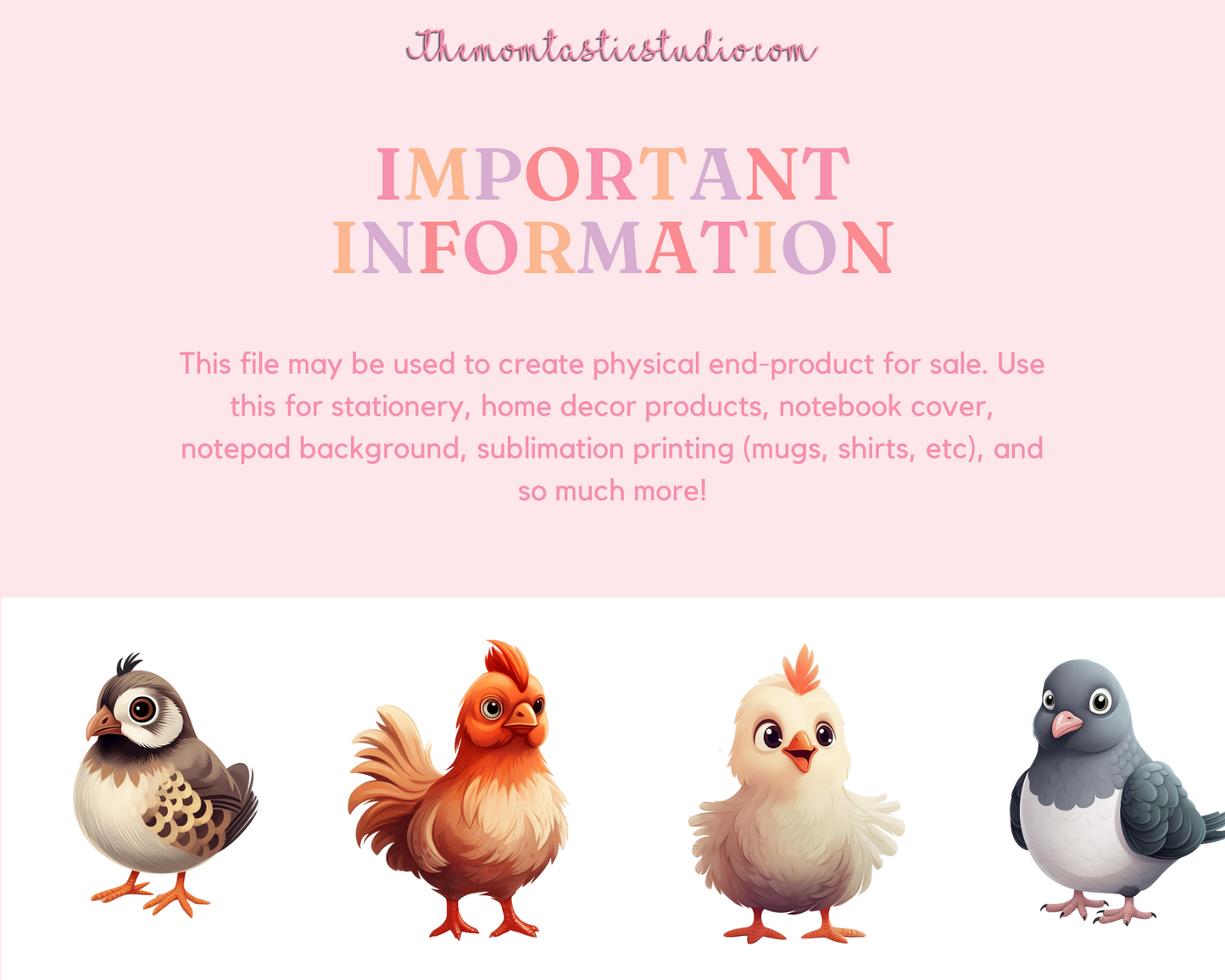 Cute Farm Animals – High-Quality PNG - Transparent Background - Commercial Use