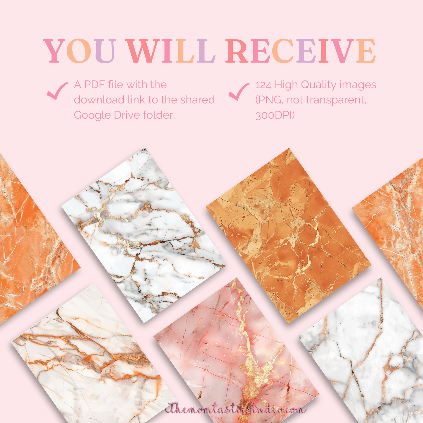 Luxury Marble Seamless Patterns for Commercial Use, Digital Paper - 300 DPI