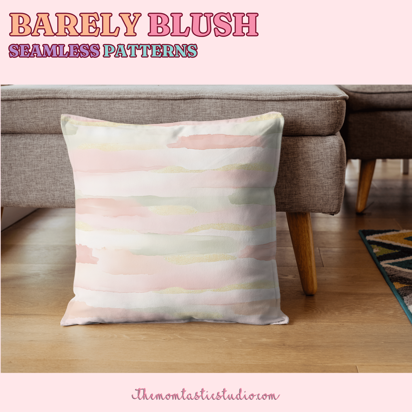 Barely Blush Seamless Patterns for Commercial Use, Digital Paper - 300 DPI