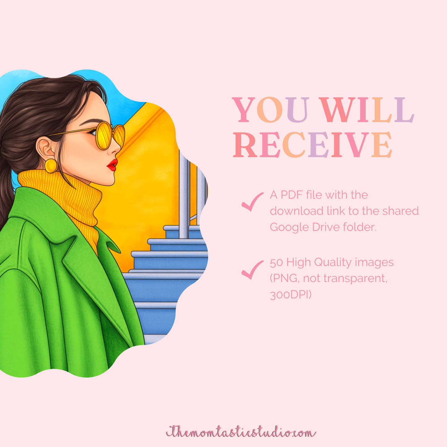 City Whispers Illustration Set - 300 DPI – Instant Download – Commercial Use
