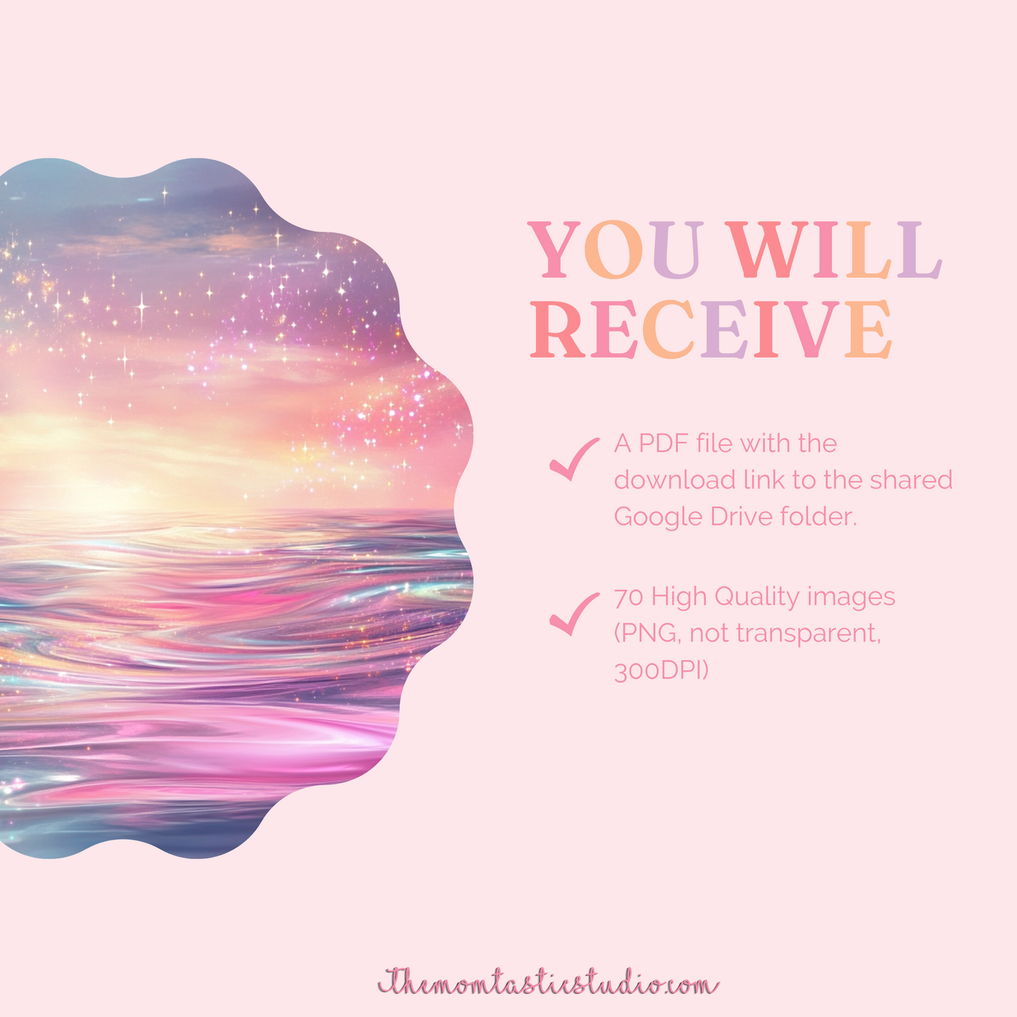 Celestial Dreamscapes Illustration Set - 300 DPI – Instant Download – Commercial Use