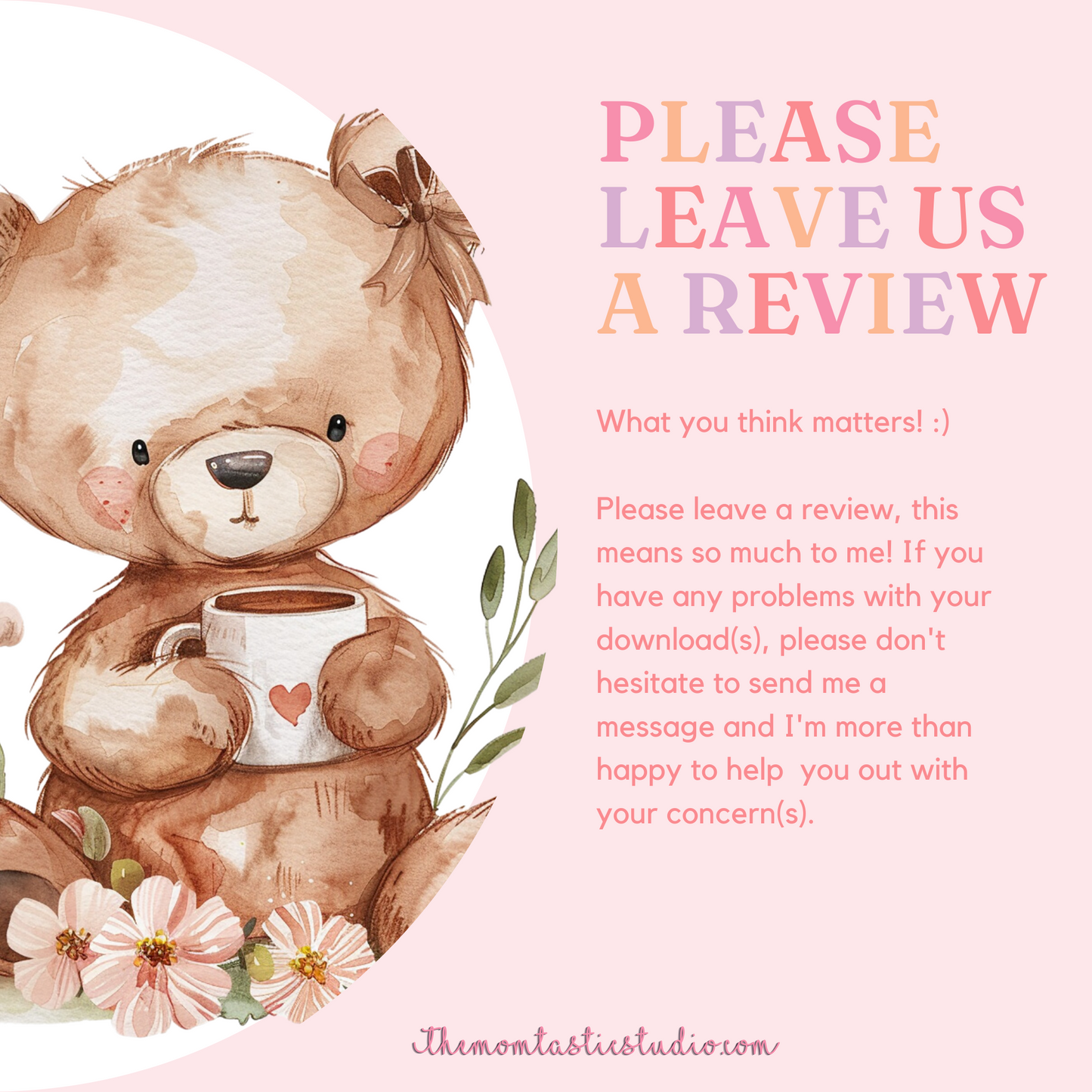 Teddy and Springtime – Clipart Set - High-Quality PNG - Transparent Background - Commercial Use