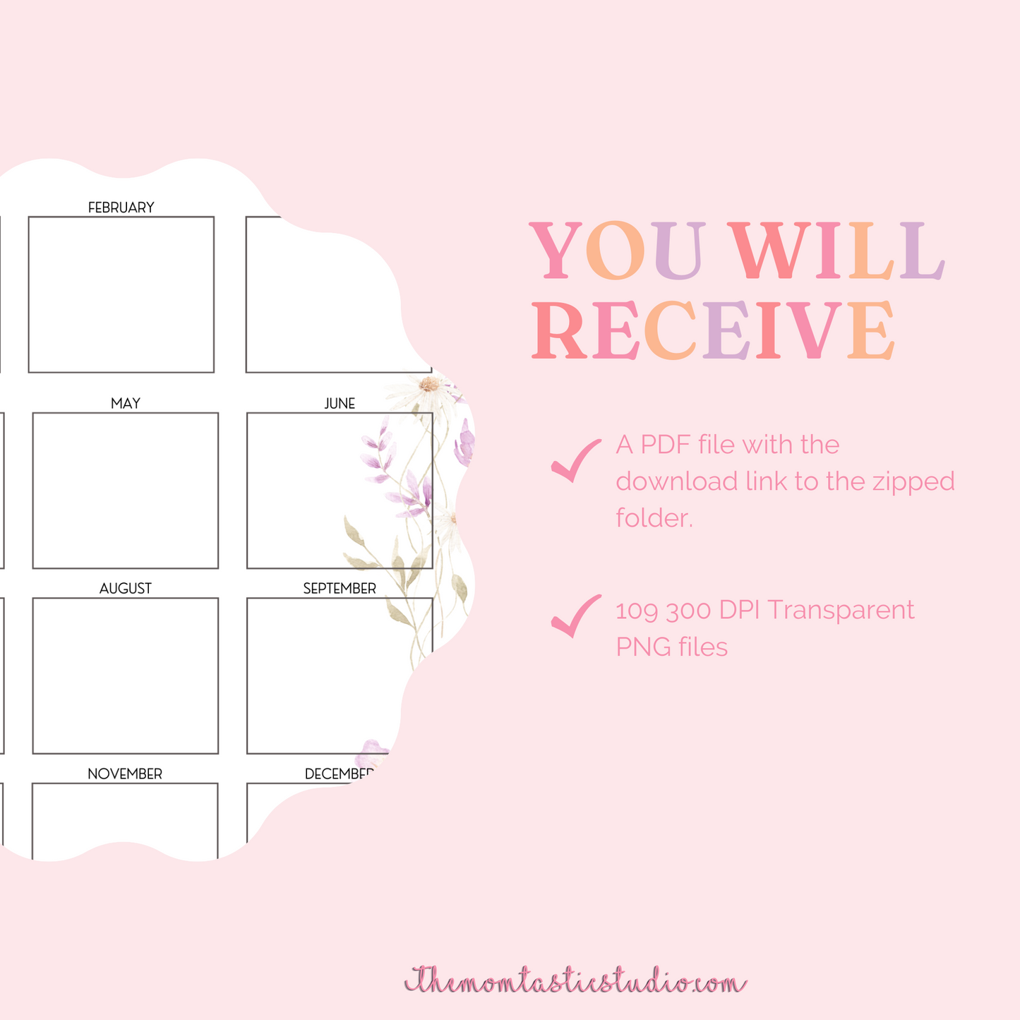 2024 I Will Be Unstoppable Planner - Weekly Spread - Monthly View - PDF File