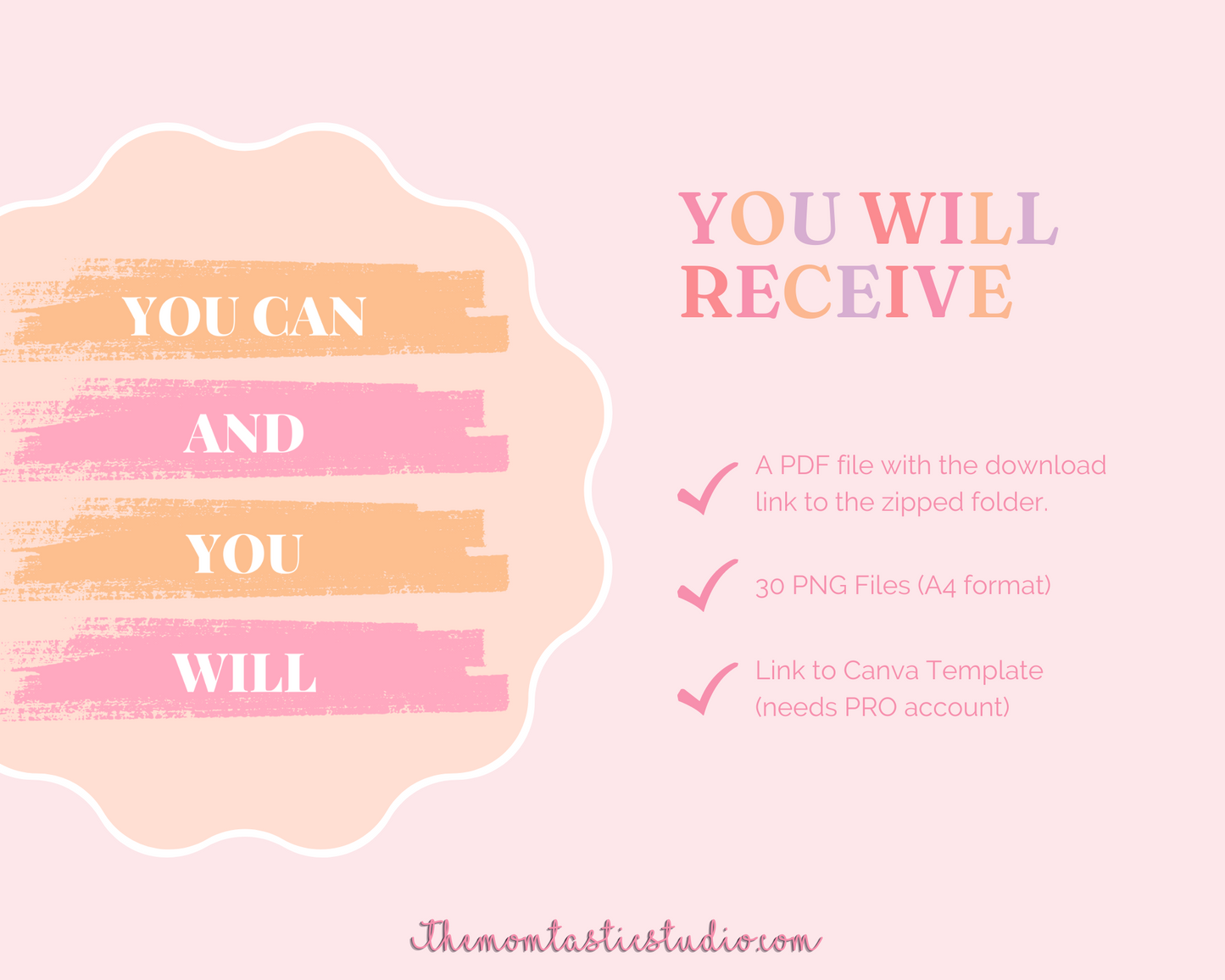 Motivational Pastel Notebook Covers – Instant Download – Canva Editable - Notebook Cover - Commercial Use