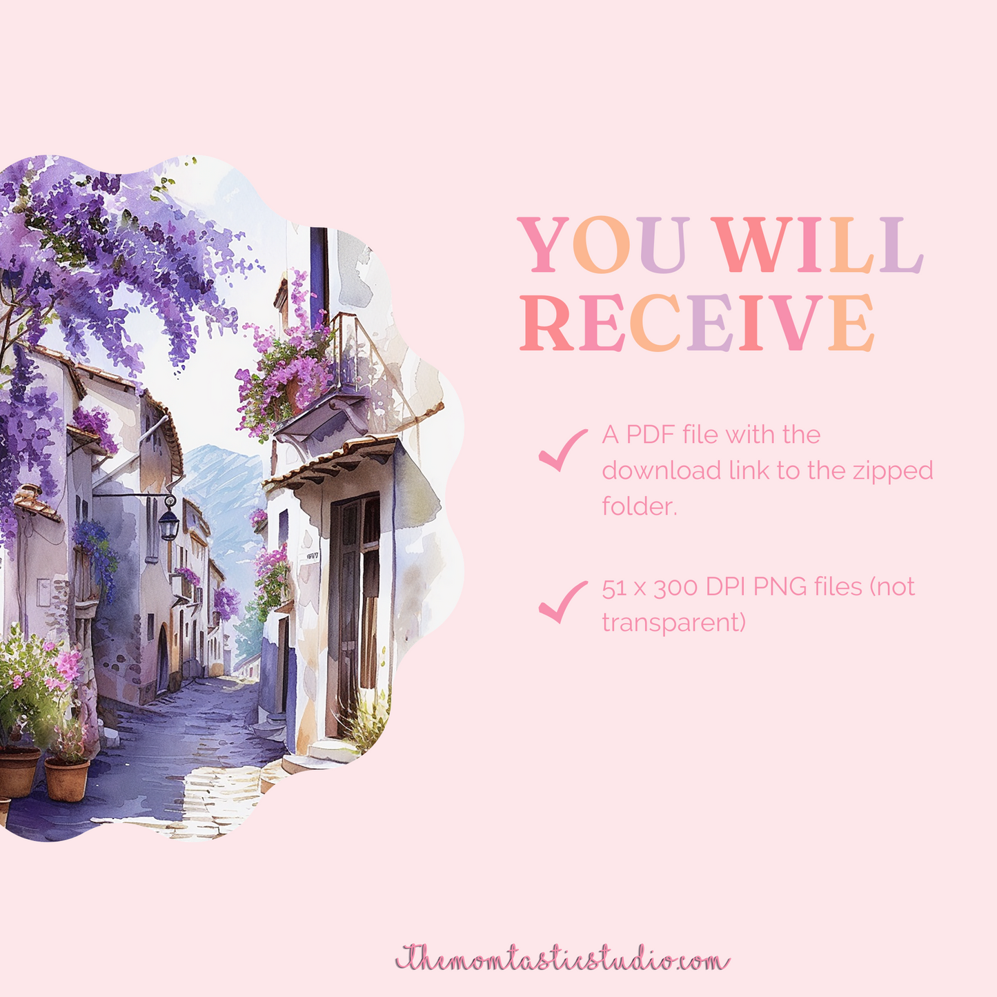 Lavender Haven Digital Illustration 300DPI – Instant Download – Commercial Use