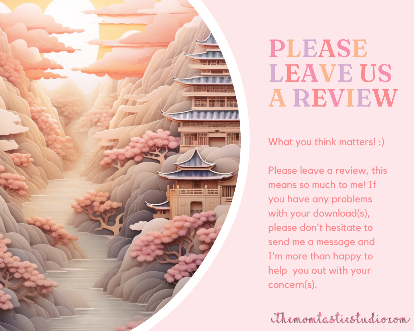 Auspicious Ancient Scenery Digital Illustration – Instant Download – Commercial Use