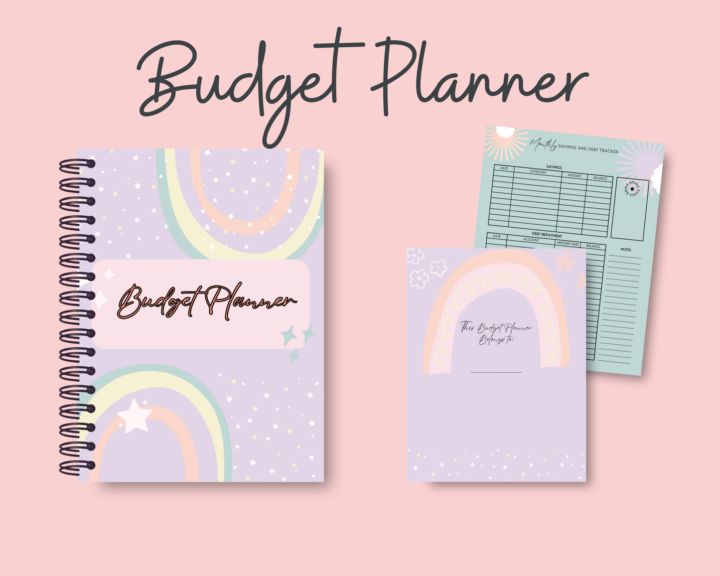 Monthly & Weekly Budget Planner Printable - Canva Editable – Commercial Use – 100-Page PDF File – A4 Size – Cute Pastel Colors – Instant Download