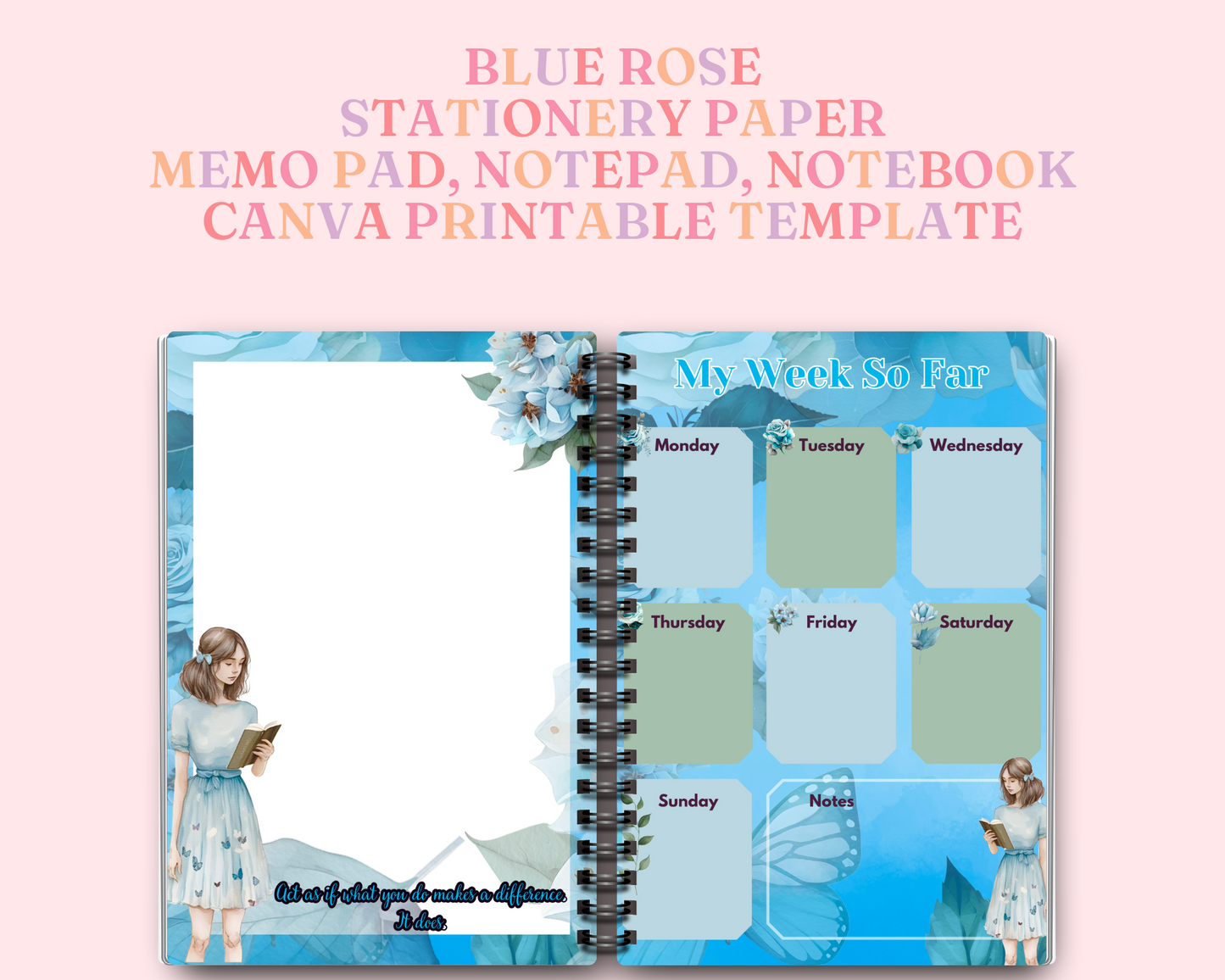 Pastel Watercolor Stationery Paper Memopad Notepad - Watercolor - Commercial Use