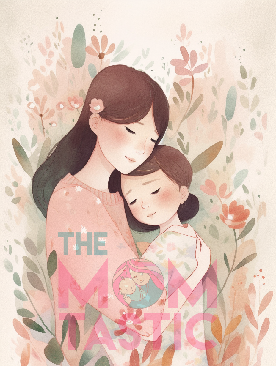 Mom and Child (Set 1 and 2) Digital Illustration for Commercial Use