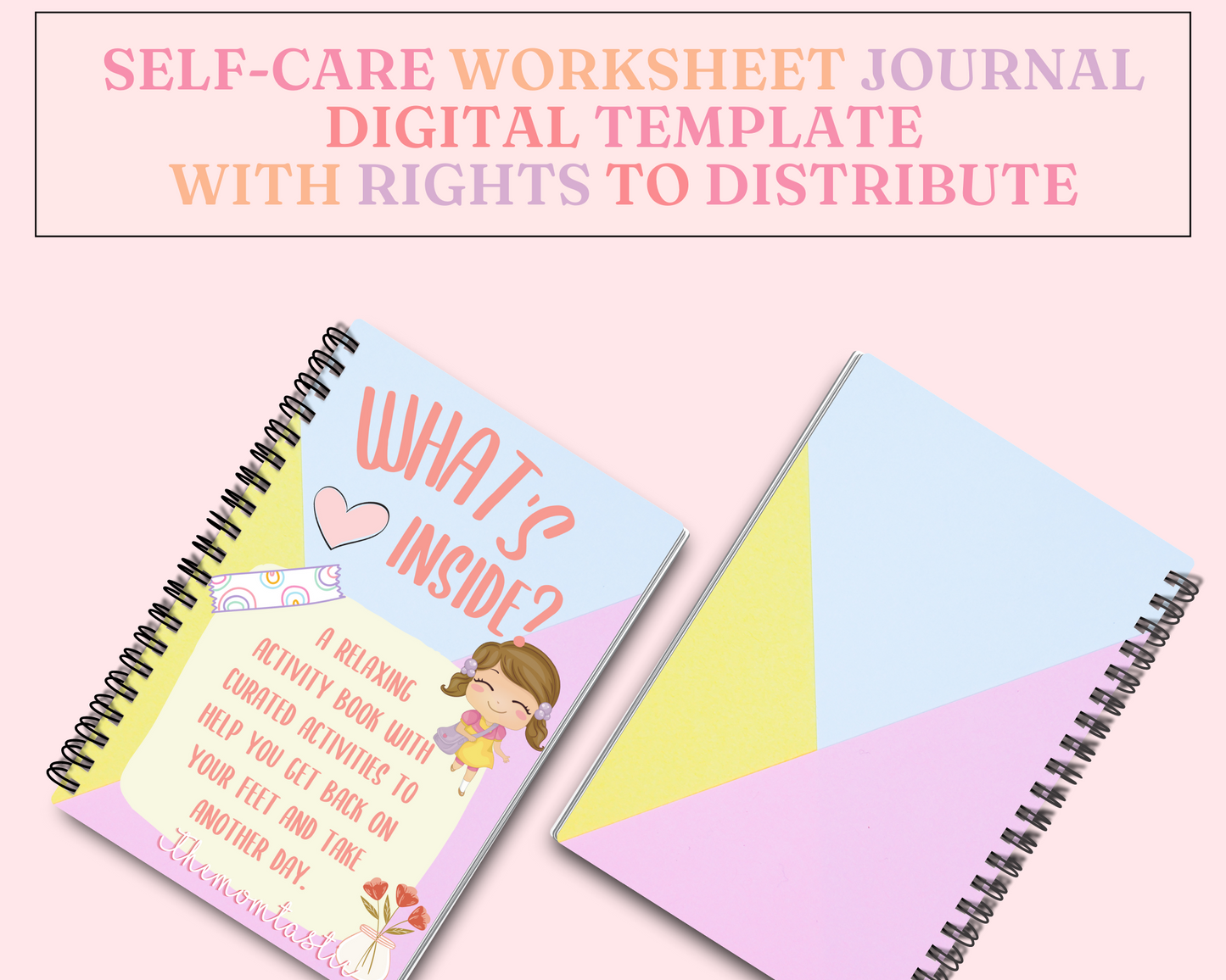 The Self-Care Worksheet - Printable Template - Canva Editable - Rights to Distribute - Commercial License