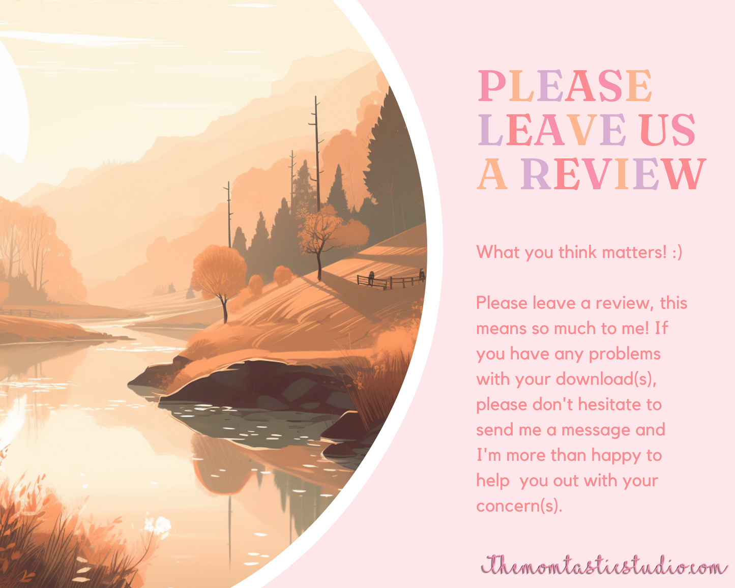 Golden Hues Digital Illustration – Watercolor Scenery – Nature, Pond, Lake, Forest, Mountains – Instant Download – High-Resolution Art – Commercial Use