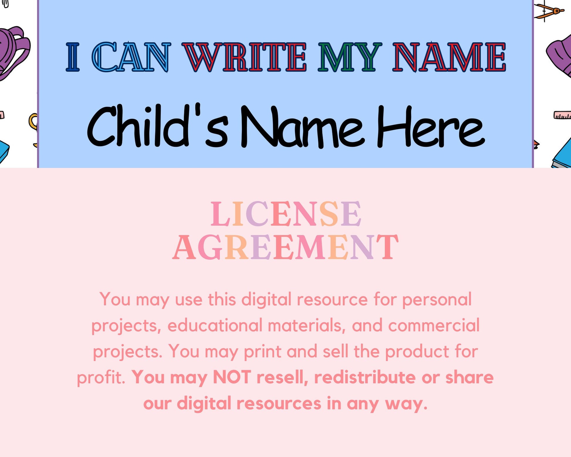 I Can Write My Name | Personalized Name Tracing Worksheet Printable