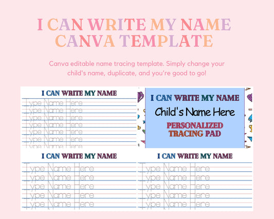 I Can Write My Name | Personalized Name Tracing Worksheet Printable